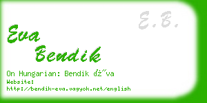 eva bendik business card